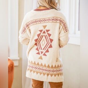 54 new in medium euc western aztek cardigan sweater not as light as stock pic